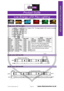 Product Guide Low Energy LED Flex Lighting
