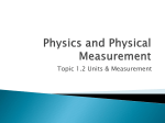 Physics and Physical Measurement