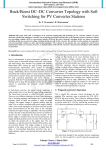 Buck/Boost DC–DC Converter Topology with Soft Switching for PV