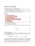 Chapter 6. Linear Equations