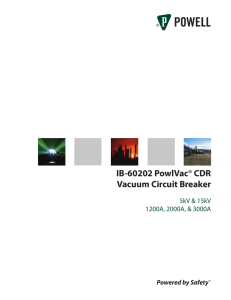 IB-60202 PowlVac® CDR Vacuum Circuit Breaker