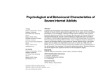Psychological and Behavioural Characteristics of Severe Internet
