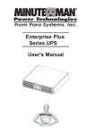 Enterprise Plus Series UPS User`s Manual