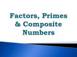 Factors, Primes & Composite Numbers