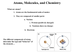 Atoms, Molecules, and Chemistry