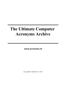 - TUCAA: The Ultimate Computer Acronyms Archive
