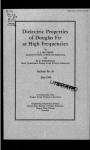 Dielectric Properties at High Frequencies of Douglas Fir 20