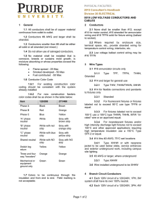 26 ELECTRICAL 0519 Low Voltage Conductors and Cables