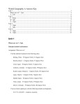 World Geography A Answer Key