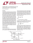 Application Considerations for an Instrumentation Lowpass Filter