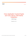 Cisco Application Control Engine and Cisco Nexus 7000 Series Integration White Paper