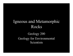 Igneous and Metamorphic Rocks