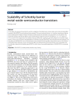 Scalability of Schottky barrier metal-oxide