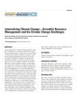 Internalizing Climate Change—Scientific Resource Management and the Climate Change Challenges