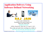 Application Delivery Using Software Defined Networking