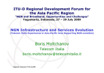 Boris Moltchanov NGN Infrastructure and Services Evolution Telecom Italia