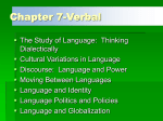 Chapter 7: Verbal Codes