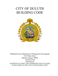 CITY OF DULUTH BUILDING CODE