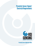 Proximity Sensor Signal/ Electrical Requirements