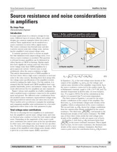 Source resistance and noise considerations in