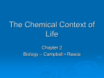 The Chemical Context of Life