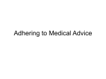 Adhering to Medical Advice