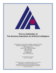 This Is a Publication of The American Association for Artificial Intelligence