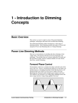 1 - Introduction to Dimming Concepts