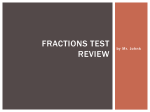 FRACTIONS TEST REVIEW by Mr. Johnk