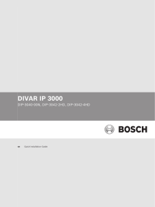 qig divar ip 3000 - Bosch Security Systems