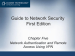 Authentication and Remote Access using VPN
