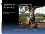 Welcome to Environmental Geography!