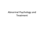 Abnormal Psychology