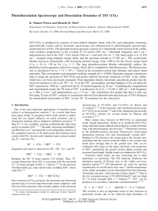 Photodissociation Spectroscopy and Dissociation Dynamics of TiO (CO )