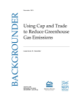 BACKGROUNDER Using Cap and Trade to Reduce Greenhouse