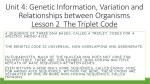 Lesson 2 Central Dogma and Triplet code DONE