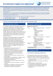 IB mathematics higher level subject brief