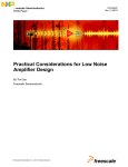 Practical Considerations for Low Noise Amplifier Design