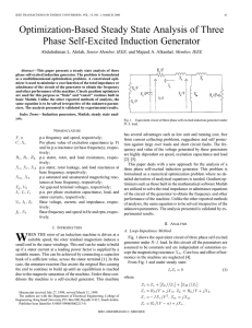 Optimization-based steady state analysis of three phase self