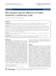 Mini-implants and the efficiency of Herbst treatment: a preliminary
