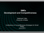SMEs Development and Competitiveness  Stephanie Vella