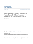 Kinetic Modeling Of Methanol Synthesis From Carbon Monoxide