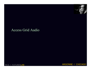 Access Grid Audio ARGONNE ) CHICAGO MCS ) FUTURES LAB