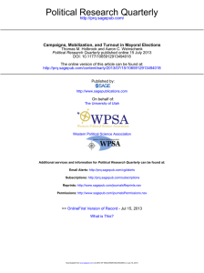 Campaigns, Mobilization, and Turnout in Mayoral Elections