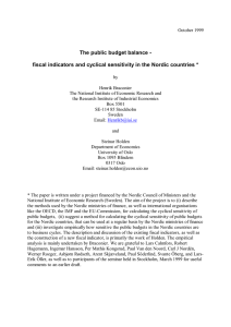 The public budget balance -