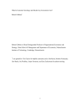 What Is Economic Sociology and Should Any Economists Care? Robert Gibbons