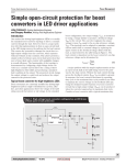 Simple open-circuit protection for boost converters in LED driver
