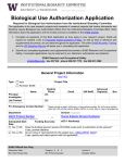 Biological Use Authorization Application