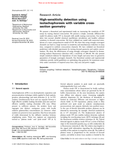 Highsensitivity detection using isotachophoresis with variable
