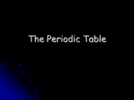 The Periodic Table